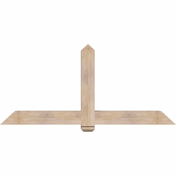 Ekena Millwork Eugene Smooth Timber Gable Bracket, Douglas Fir, 72"W x 33"H x 5 1/2"D x 5 1/2"F, 11/12 Pitch GBW072X33X0606EUG00SDF - main